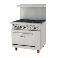 Migali C-RO6B-NG 36" 6 Burner Gas Range w/ Standard Oven, Natural Gas