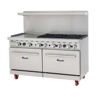 Migali C-RO6B-24GL-NG 60" 6 Burner Gas Range w/ Griddle & (2) Standard Ovens, Natural Ga...