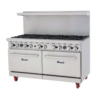 Migali C-RO10B-NG 60" 10 Burner Gas Range w/ (2) Standard Ovens, Natural Gas