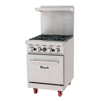 Migali C-RO4B-NG 24" 4 Burner Gas Range w/ Standard Oven, Natural Gas