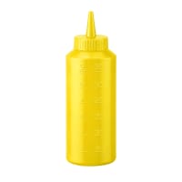 Vollrath 2812-08 12 oz Squeeze Dispenser - Yellow Cap, Yellow