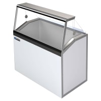 Master-Bilt DD-46L 48 1/4" Low Glass Stand Alone Ice Cream Dipping Cabinet w/ 12 Tub Capacity - White, 115v