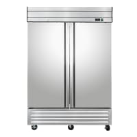 MoTak MER49-A 54" Two Section Reach In Refrigerator, (2) Left/Right Hinge Solid Doors, 115v...