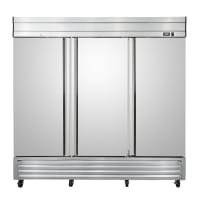 MoTak MER72-A 81" Three Section Reach In Refrigerator, (3) Left/Right Hinge Solid Doors, 115...