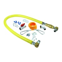T&S HG-4D-36SK 36" Gas Connector Kit w/ Quick Disconnect, (2) SwiveLink Swivels & (1) 90...