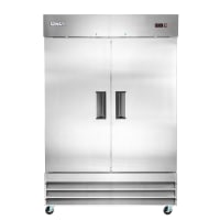 MoTak MSD-2DR-BAL-A 54" Two Section Reach In Refrigerator, 2 Left/Right Hinge Solid Doors, 1...