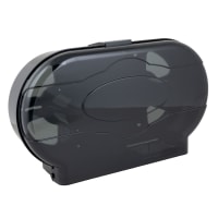 Winco TD-220 Double Toilet Paper Dispenser - Plastic, Black