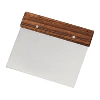 Browne Dough Cutter/Scraper w/ Wood Handle - 7" x 5", Stainless Steel (574269)
