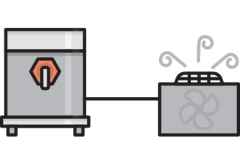Remote cooled condensers