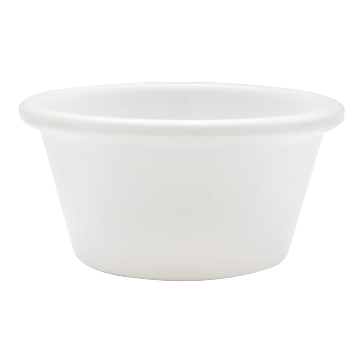 Thunder Group ML536W1 white smooth melamine ramekin, 2-1/2 oz, round with rolled rim