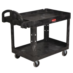 Rubbermaid FG452088BLA 2 Level Polymer Utility Cart w/ 500 lb Capacity, Raise... Replacement Image