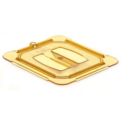 Carlisle Universal 1/6 Size High Heat Food Pan Solid Lid - Amber (10510U13) Replacement Image