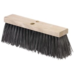 Carlisle 18" Street Sweep Head - Hardwood Block, 5 1/8" Crimped Bri... Replacement Image