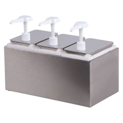 Carlisle Topping Rail Condiment Dispenser w/ (3) Pumps, (1) oz Stroke, Stainl... Replacement Image