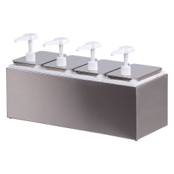 Carlisle Topping Rail Condiment Dispenser w/ (4) Pumps, (1) oz Stroke, Stainl... Replacement Image