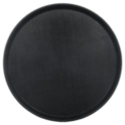 Carlisle 16 7/16" Round Serving Tray - Rubber Liner, Black (1600GL004) Replacement Image