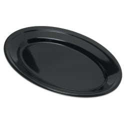 Carlisle 9 1/4" x 6 1/4" Oval Dallas Ware Platter - Melamine, Black... Replacement Image