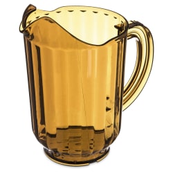 Carlisle 60 oz Plastic Pitcher w/ Thumb Grip, Amber (554013) Replacement Image