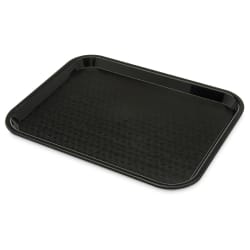 Carlisle Plastic Cafeteria Tray - 13 4/5"L x 10 3/4"W, Black (CT101... Replacement Image