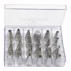 Winco CDT-24 24 Piece Cake Decorating Tube Set, Stainless Replacement Image