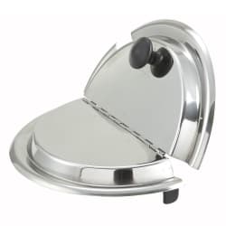 Winco INSH-11 Hinged Inset Cover for 11 qt, Heavy Weight Stainless Replacement Image