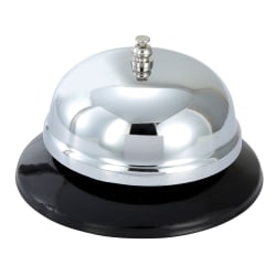 Winco CBEL-2 4" Round Call Bell - Chrome Plated Replacement Image
