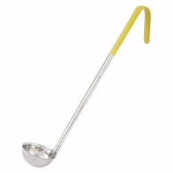 Winco LDC-1 1 oz Color Coded Ladle w/ 12" Handle, 1 Piece, Yellow Replacement Image