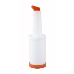 Winco PPB-1O 1 qt Liquor & Juice Multi Pour w/ Orange Spout & Lid Replacement Image