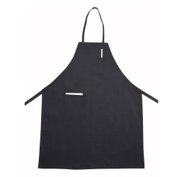 Winco BA-PBK Bib Apron - 33" x 26", Poly-Cotton, Black Replacement Image