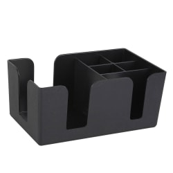 Winco BC-6 Plastic Bar Caddy w/ (6) Compartments, Black Replacement Image