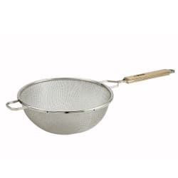 Winco MST-10D 10 1/2" Round Strainer w/ Double Tinned Mesh, Medium, Stai... Replacement Image