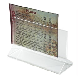 Winco ATCH-53 Tabletop Menu Card Holder - 5 1/2" x 3 1/2", Acrylic Replacement Image
