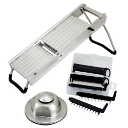 Winco MDL-15 Mandoline Slicer Set w/ Hand Guard & (5) Interchangeable Bla... Replacement Image