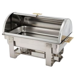 Winco C-5080 Full Size Chafer w/ Roll-top Lid & Chafing Fuel Heat Replacement Image