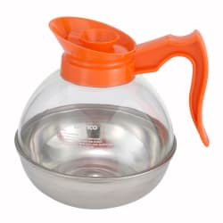 Winco CD-64O 64 oz Decaf Coffee Decanter w/ Stainless Steel Base, Plastic Replacement Image