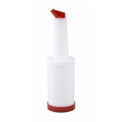 Winco PPB-1R 1 qt Liquor & Juice Multi Pour w/ Red Spout & Lid Replacement Image