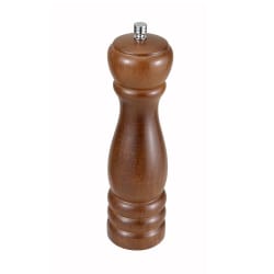 Winco WPM-08 8"H Pepper Mil - Rubberwood, Brown Replacement Image