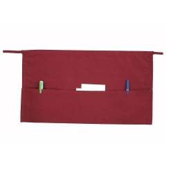 Winco WA-1221R Waist Apron - 21 3/4" x 12 1/2", Poly-Cotton, Burgun... Replacement Image