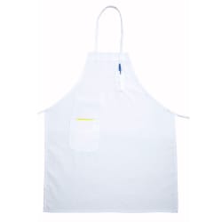 Winco BA-PWH Bib Apron - 33" x 26", Poly-Cotton, White Replacement Image