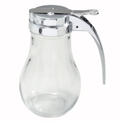 Winco G116 14 oz Teardrop Dripcut Server - Glass, Chrome Top Replacement Image
