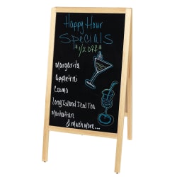 Winco MBAF-1 Sidewalk Marker Board Set w/ (4) Markers & (1) Eraser, Natur... Replacement Image