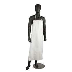 San Jamar 614DVA-WH20 Vinyl Dishwashing Apron - 45" x 36", White Replacement Image