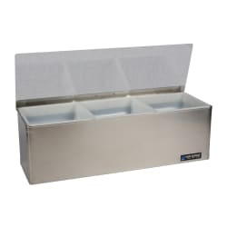 San Jamar B6183L (3) Compartment Bar Garnish Tray - Flat Hinged Lid Replacement Image