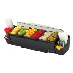 San Jamar BD4006S (6) Compartment Bar Garnish Tray - Domed Lid Replacement Image