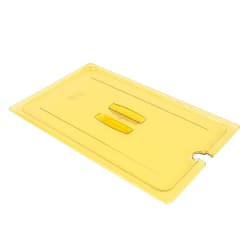Cambro 10HPCHN150 H-Pan Hot Food Cover - Full-Size, Notched, Handle, Amber Replacement Image