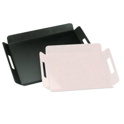 Cal-Mil 958-2-13 Stackable Room Service Tray, 16 x 13", Black ABS Replacement Image