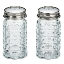 Tablecraft 163S&P-2 1 1/2 oz Salt/Pepper Shaker - Glass, 3 1/2"H Replacement Image