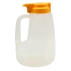 Tablecraft PP64Y 64 oz Option™ Round Dripcut Server - Polypropylene, Yellow P... Replacement Image