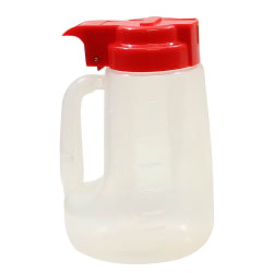 Tablecraft PP32R 32 oz Option™ Round Dripcut Server - Polypropylene, Red Plas... Replacement Image