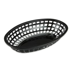 GET Oval Bread & Bun Basket, 9 1/2" x 6", Polypropylene, Black... Replacement Image
